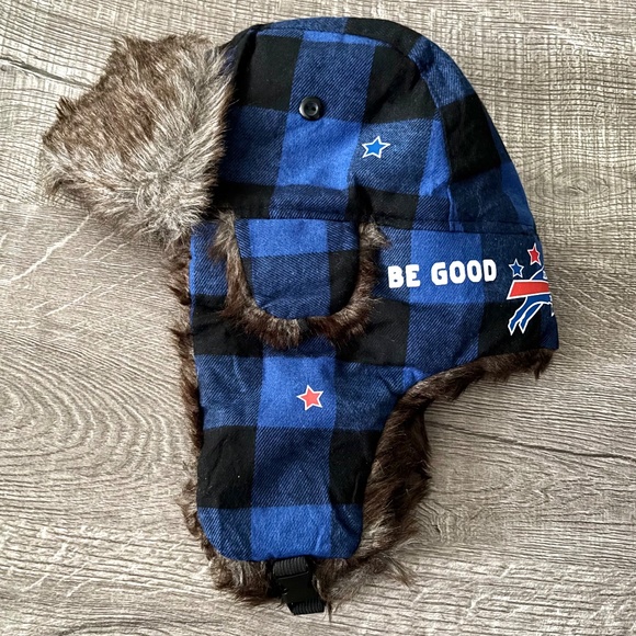 Buffalo Bills Fur Flannel Plaid Trapper Hat - Picture 4 of 12